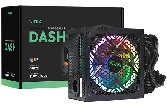 Fonte Vinik Gamer Dash 500W, RGB, VFG500WPR
